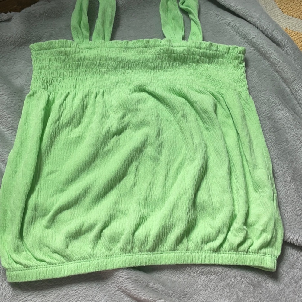 Lime green tank top